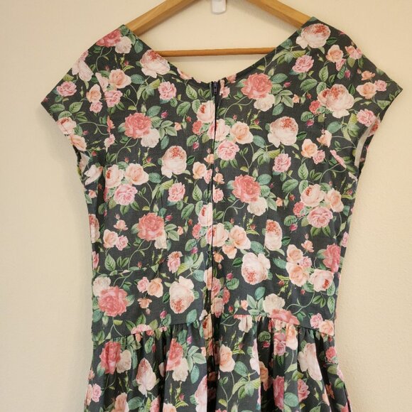 Retrolicious Womens Greta Dress Size XL Multicolor Floral V-Neck Retro Modcloth - Picture 13 of 15